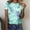 Mint Green#2, variant on Womens Tops Dressy Casual,Women's Women's Fashion Casual Loose Blouse Ocean Marine Organisms Printing V Neck T-Shirt Blouse Print Tee Mint Green S