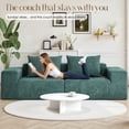 thumbnail image 6 of LUXAPA 107" Sofa Couch, Cloud Foam Sofa, Oversized Chenille Couch with Wide Armrests, 3-Seater Deep Seat, No Assembly Required, Compressed Living Room Furniture, Green, 6 of 13
