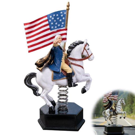 250th Anniversarys USA Statue, 5 Inch George Washington Figures for Car Dashboard, Office, Home, 4th of July Decorations