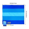 thumbnail image 3 of Beach Mat - Sand-Free Microfiber Mat, Quick-Drying & Portable, Foldable Travel Mat for Pool & Outdoor Relaxation, Blue, JKODE, 3 of 7