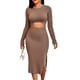 thumbnail image 4 of Vestido Elegante, Vestido De Cuello Redondo De Punto De Manga Larga Suave Para Atuendo De Otoño ANGGREK Otros, 4 of 6