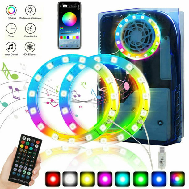 8 Colors LED Light Strip for PS5 Console RGB 5050 Lights Sync Music 400  Effects