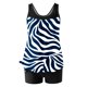 thumbnail image 2 of Trajes de baño tankini para mujer Trajes de baño de dos piezas con espalda de tiras y estampado conservador para mujer Traje de baño de dos piezas para mujer, 2 of 5