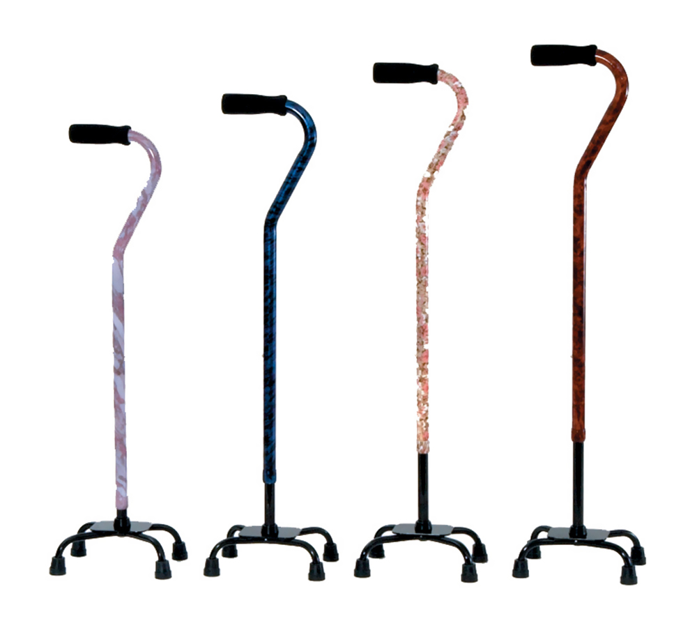 Fashion Quad Cane Small Base, Burl