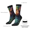 thumbnail image 4 of Pofeuu Whimsical Dragon Color Cool Print Crew Socks, Adult Running Hiking Socks for Youth and Adult, 4 of 6