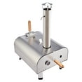 thumbnail image 1 of Wilprep Portable Pizza Maker with 12" Pizza Stone for Outdoor Kitchen Camping BBQ Silver, 1 of 12