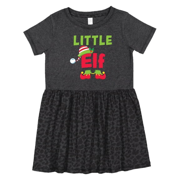 Inktastic Christmas Little Elf Girls Toddler Dress
