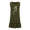 thumbnail image 4 of EINCcm Womens Summer Dresses Casual Floral Dresses Loose Fit Midi Dresses Sleeveless Trendy Summer Beach Clothes with Pocket, 4 of 6