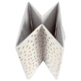 thumbnail image 3 of Contemporary Home Living Set of 2 White and Gold Polka Dot Cube Storage Bin 13", 3 of 3