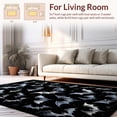 thumbnail image 2 of Ultra Soft Area Rug, Spooky Monochrome Winged Creatures, Non Slip, Stain Resistant, Washable Area Rugs for Living Room, Bedroom(Black, 8X10), 2 of 8