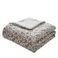thumbnail image 3 of My Texas House Stacy 3-Piece Ivory Floral Printed Velvet Comforter Set, Full/Queen, 3 of 4