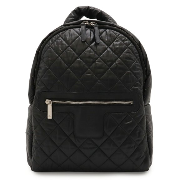 Pre-Owned CHANEL Coco Cocoon Backpack/Daypack in Quilted Nylon and Leather, Black... (Fair)