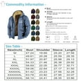 thumbnail image 2 of LISTHA Men's Winter Sherpa Lined Hoodie Jacket Flag Print Zip Up Sweatshirt Heavyweight Warm Fleece Coat with Pockets Khaki M, 2 of 3