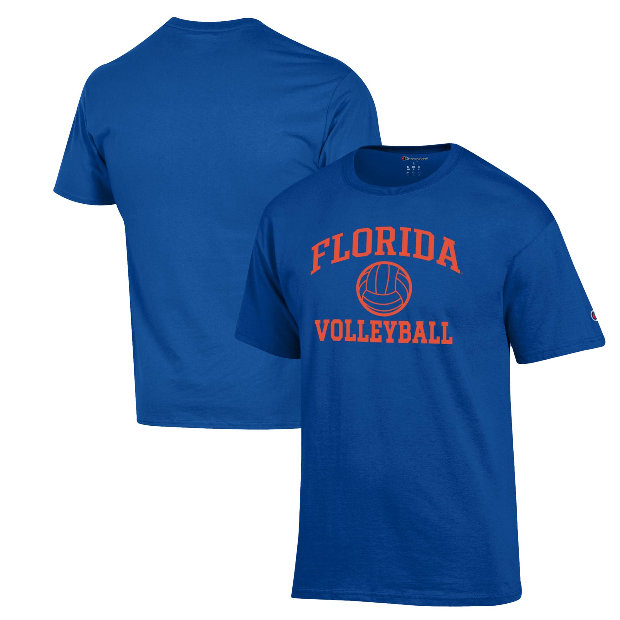 Men s Champion Royal Florida Gators Volleyball Icon Powerblend T-Shirt