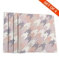 thumbnail image 2 of DouZhe Ensemble de 4 Sets de Table en Polyester, Motif Pied-de-Poule Abstrait Vintage, Résistants à la Chaleur pour Table à Manger, 12 Pouces x 18 Pouces, 2 of 6