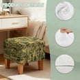 thumbnail image 6 of TSOVTHRID Forest Camo Hunting Print Ottoman Cover Square Stretch Ottoman Slipcover Thick Storage Footrest Stool Covers with Elastic Band Furniture Protector for Pets, 6 of 7