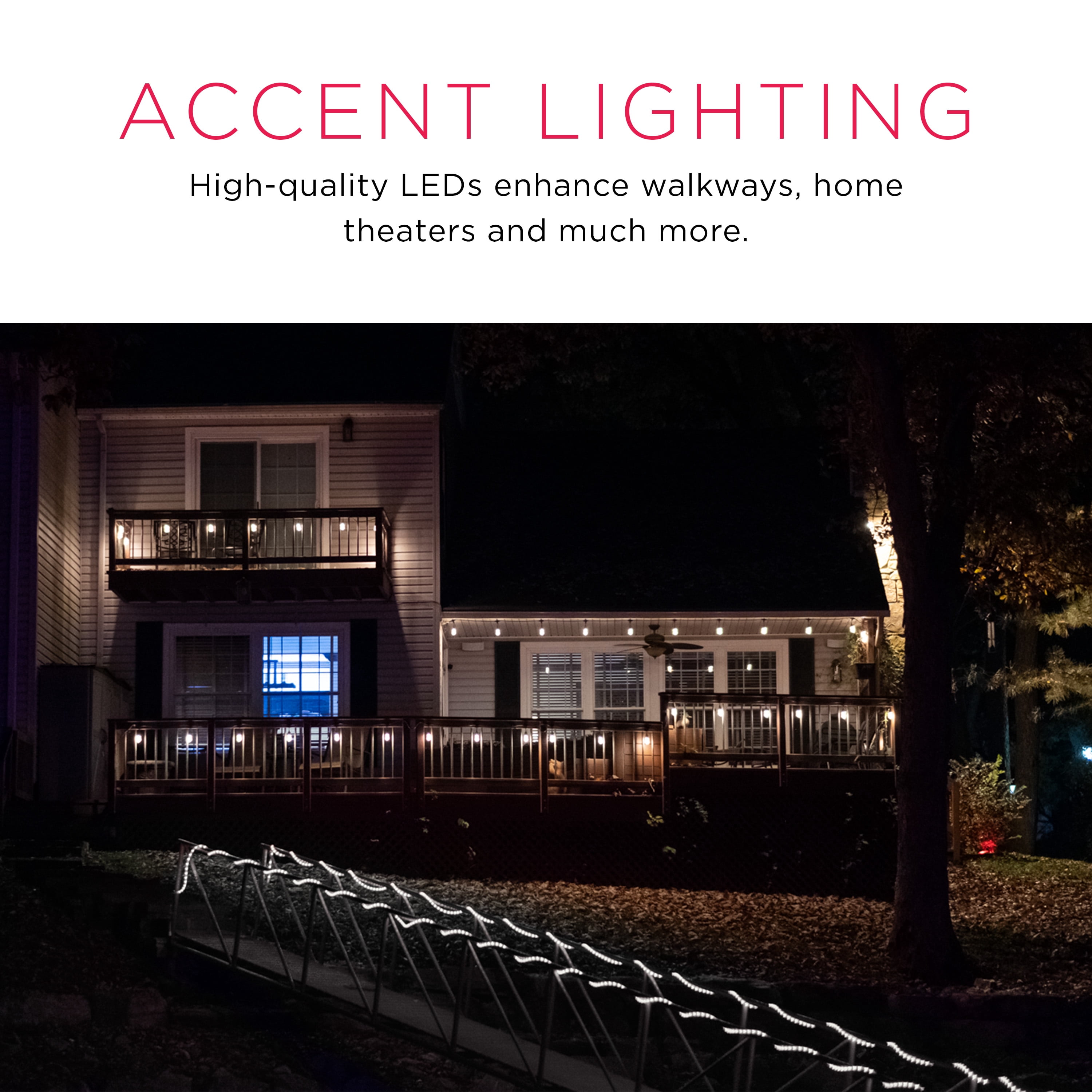 UltraPro LED Plug-in Rope Light, 50ft Premium Smoke, Cool White Light 5000K, Outdoor Lighting