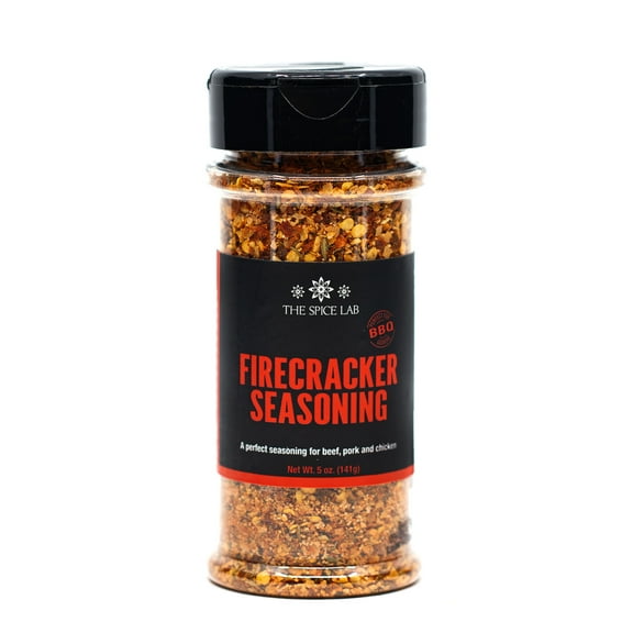 The Spice Lab Firecracker Spicy Steak Seasoning - 5.4 oz Shaker Jar - All-Purpose Blend for Chicken, Salmon & Beef - Kosher Vegan Chicken Spice Rub - All-Natural Popcorn Seasoning – 7013