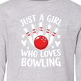 thumbnail image 4 of Inktastic Just a Girl Who Loves Bowling Long Sleeve Youth T-Shirt, 4 of 5