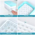 thumbnail image 3 of Qoosea Ice Cube Tray with Lid and Bin 64Pcs 2 Trays Ice Cube Molds for Freezer Ice Cube Molds with Scoop Easy Release Ice Box Container for Freezer BPA Free for Whiskey, Cocktail and The Like, 3 of 7