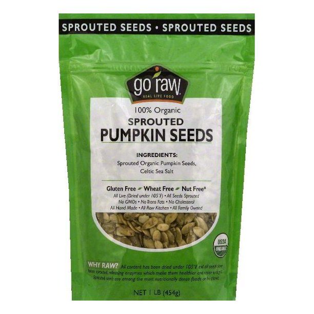 Go Raw 100 Organic Sprouted Pumpkin Seeds, 16 Oz (Pack of 6) Walmart