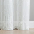 thumbnail image 5 of VCNY Home Charlotte 2-Piece White Quatrefoil Sheer Curtain Set, 38" x 96", 5 of 5