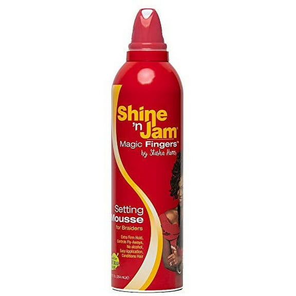 Ampro Shine N Jam Magic Fingers For Braiders Setting Mousse, 12 Oz, 2 Pack
