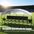 thumbnail image 3 of 6 Seat Portable Folding Team Bench with Canopy, Outdoor Sports Sun Shade Bench with Cooler & Cup Holders for Soccer, Football, Basketball & Camp Events (Black), 3 of 7