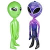 Novelty Treasures 36 Inch Alien Inflates 2 Pack Inflate Bundle Galaxy Big Eye and Green UFO Aliens