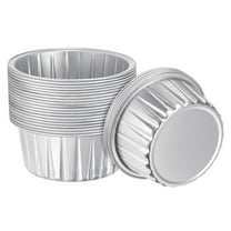 Silver Cupcake Cups, 25pcs 66x36x85mm Aluminum Foil Standard Cupcake Liners