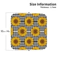 thumbnail image 3 of Disketp Sunflowers Funny Coasters,4 Pcs Leather Coasters With Holder, Perfect Housewarming Hostess Gifts,Protect Furniture From Water Marks Scratch And Damage, 3 of 9