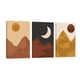 thumbnail image 1 of Cuadro Decorativo Tríptico Vertical Montañas y Lunas Canvas Revolution Set De 3 Cuadros 25x38 cm, 1 of 5