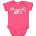 thumbnail image 3 of Inktastic Sister Squad with Pink Flowers Boys or Girls Baby Bodysuit, 3 of 5