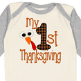 thumbnail image 4 of Inktastic Plaid 1st Thanksgiving Turkey Boys or Girls Long Sleeve Baby Bodysuit, 4 of 5