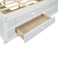 thumbnail image 4 of EUROCO Wood King Size Platform Bed with 8 Drawers for Adults Bedroom, Living Room, White, 4 of 23