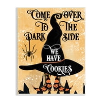 Stupell Industries Dark Side Has Cookies Festive Halloween Witch Hat, 13 x 19, Designed by Jill Meyer