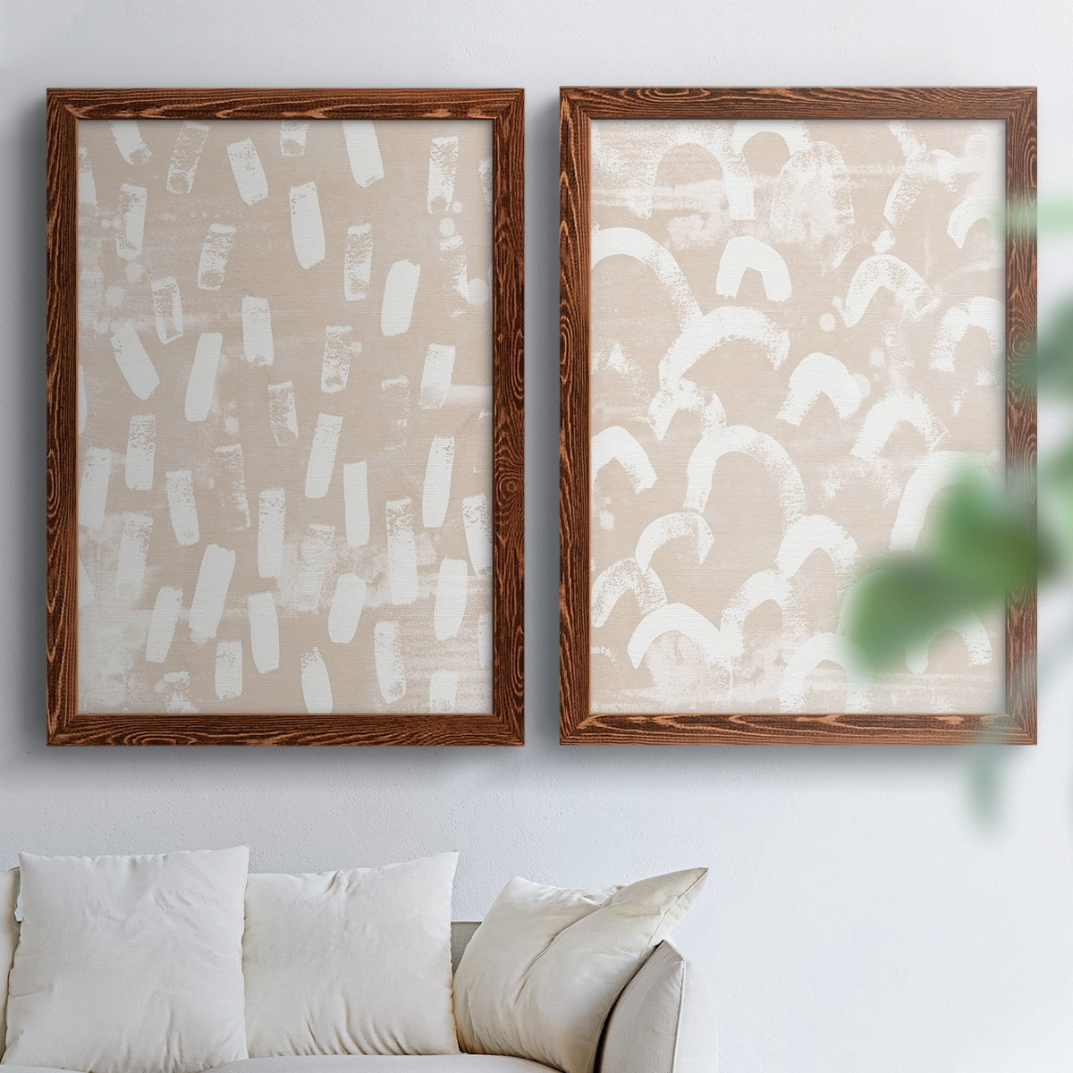 Earth Etching I - Premium Framed Canvas 2 Piece Set - Ready to Hang