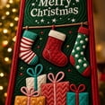 thumbnail image 3 of Miwamany Christmas Decorations Indoor Outdoor, Quilted Christmas Door Curtain with Santa Claus, Holiday Door Banner for Front Door Home Party, 3 of 7