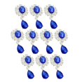 thumbnail image 2 of 10pcs gota de agua oval flatback adornos para el arte diy azul oscuro SM SunniMix Adorno flatback, 2 of 8