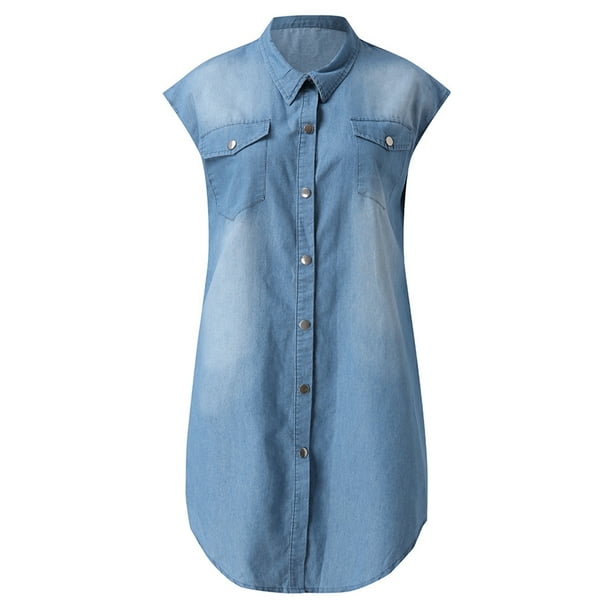 Wayren USA Women Summer Short Sleeve Loose Shirt Dress Casual Plus Dress - Walmart.com