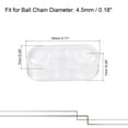 thumbnail image 2 of Unique Bargains 4.5mm Clamshell Crimp Link Ball Chain Connector Clear 10 Pack, 2 of 5
