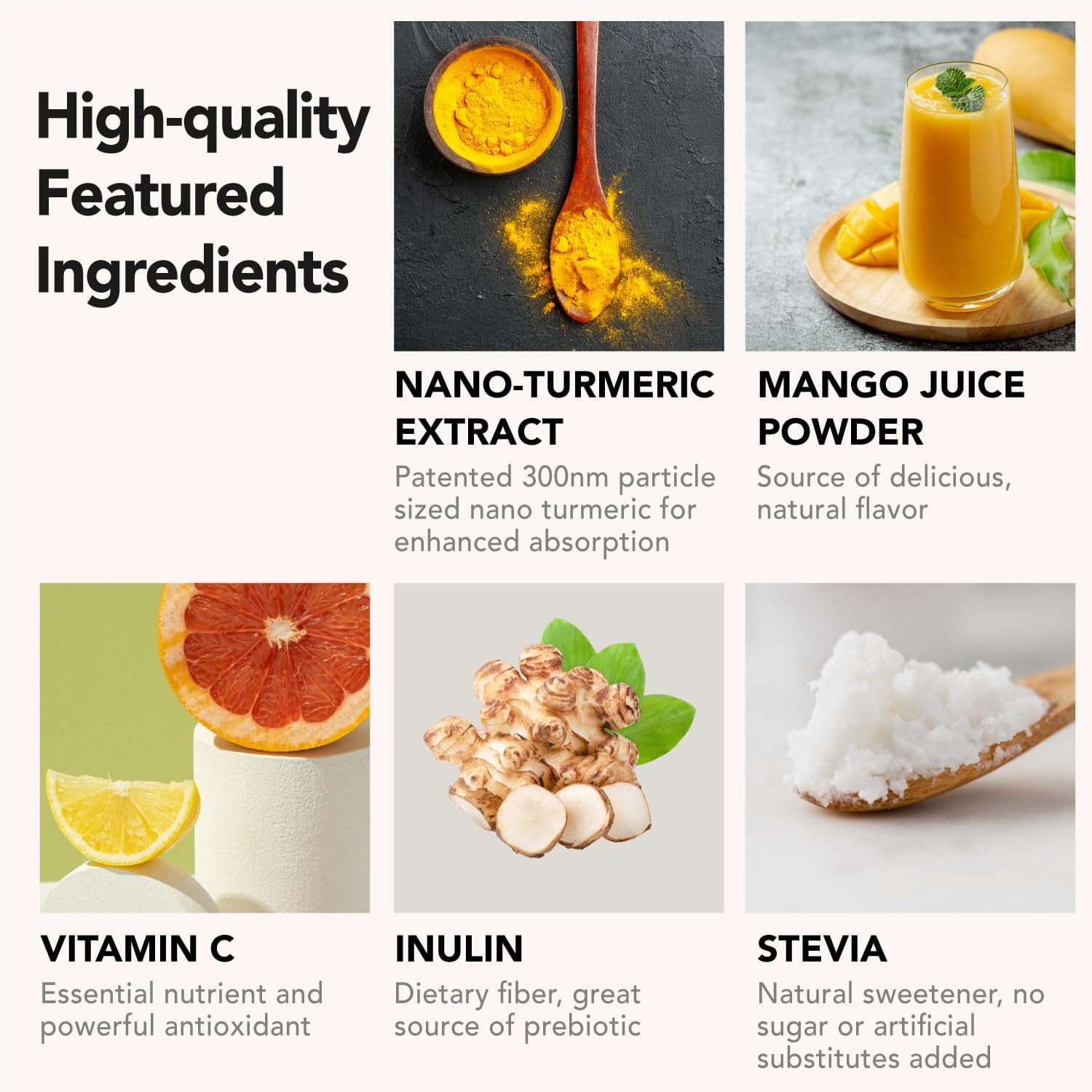 OurJrney Nano Turmeric Curcumin Drink Powder Supplements–Mango Flavor Daily Morning Routine Immunity Wellness Shot , Gut Health & Joint Support - No Added Sugar, Vegan, Gluten-Free, Non-GMO-28 Sachet