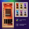 thumbnail image 5 of Hosauna 1-Person Hemlock Infrared Home Sauna, 980W Heaters, Bluetooth Music, Ambient Light, Sole Control, 5 of 8