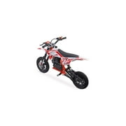MotoTec Villain 52cc 2-Stroke Kids Gas Dirt Bike Red