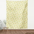 thumbnail image 3 of Ambesonne Spring Fabric by the Yard Upholstery, Thriving Nature Blooms, 10 Yards, Yellow Green Off White, 3 of 4