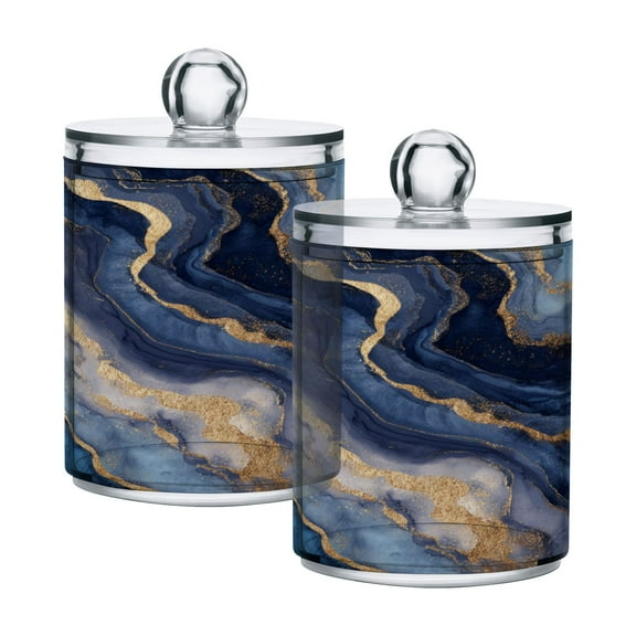 High-value clear storage jars keep life organized and within reach one sizex2 Blue-purple Marbling