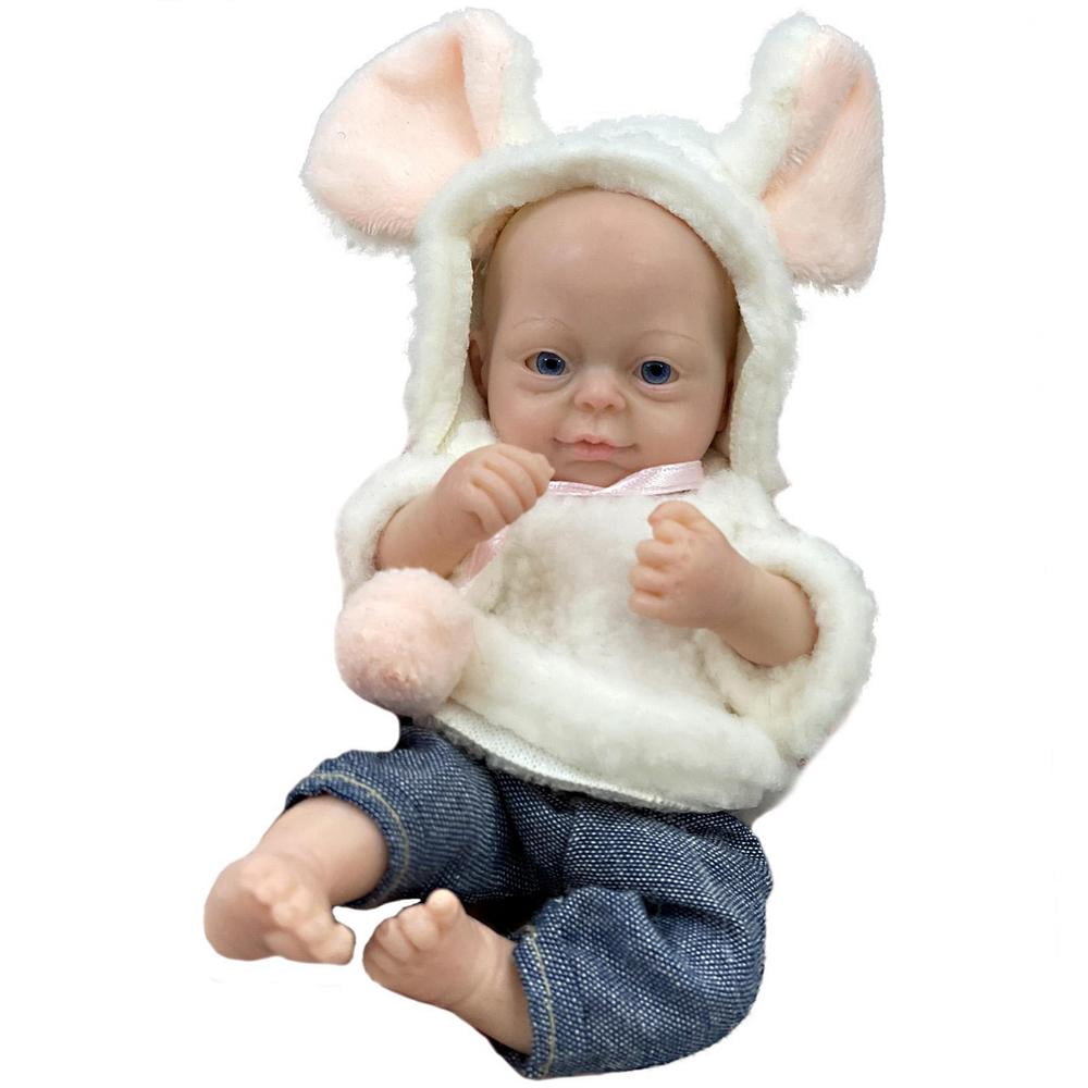 Real Baby Doll6 Inch Sleeping Reborn Silicone Baby DollCute Newborn