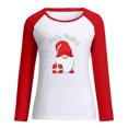 thumbnail image 5 of Mchoice Christmas Sweatshirt for Women Pactchwork Round-Neck Santa Claus Printed Sweatshirt Long Sleeve Comfortable Regular Blouse Tops, 5 of 5