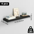 thumbnail image 6 of Fairy 15.8in Floating Shelves, Wall Shelves Set of 4, Shelves for Wall Decor, with Invisible Brackets, 15.8x1.2x5.5inches, Black, 6 of 6