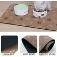 thumbnail image 4 of Pet Cat Dog Food Mat Non Slip Mat for Dog Water Bowl Mat Quick Dry Absorbent Cat Feeding Mat, 24 * 16.9 in, Brown, 4 of 6